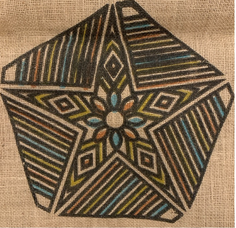 Guatemala coffee sack star design