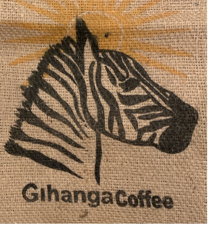 Rwanda coffee sack zebra design