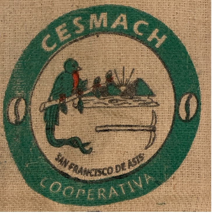 Mexico coffee sack birds design